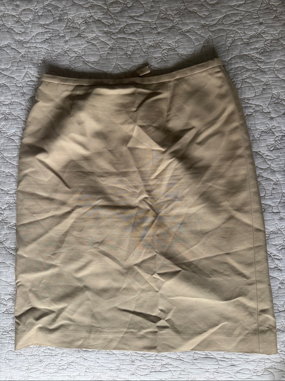 Ann Taylor Beige Pencil Skirt